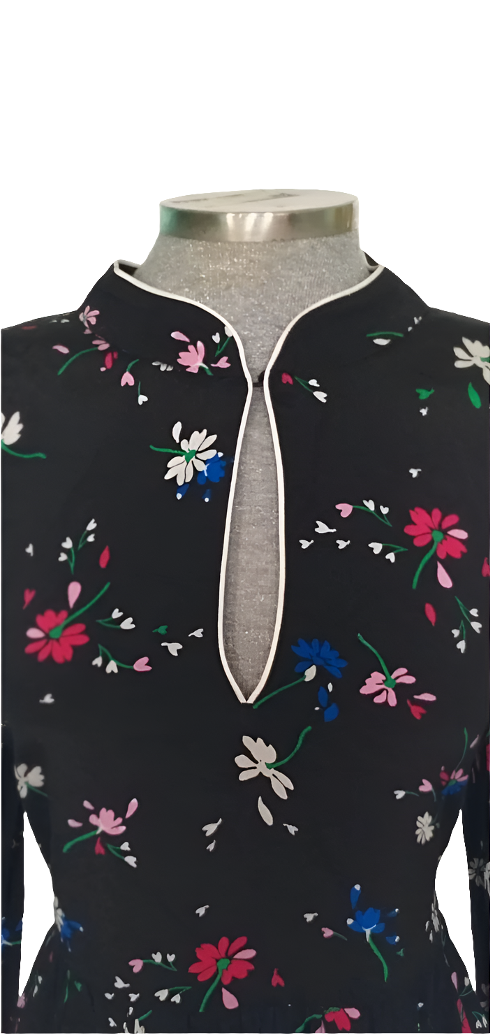 Vestido cuello mao Maje • Talla M