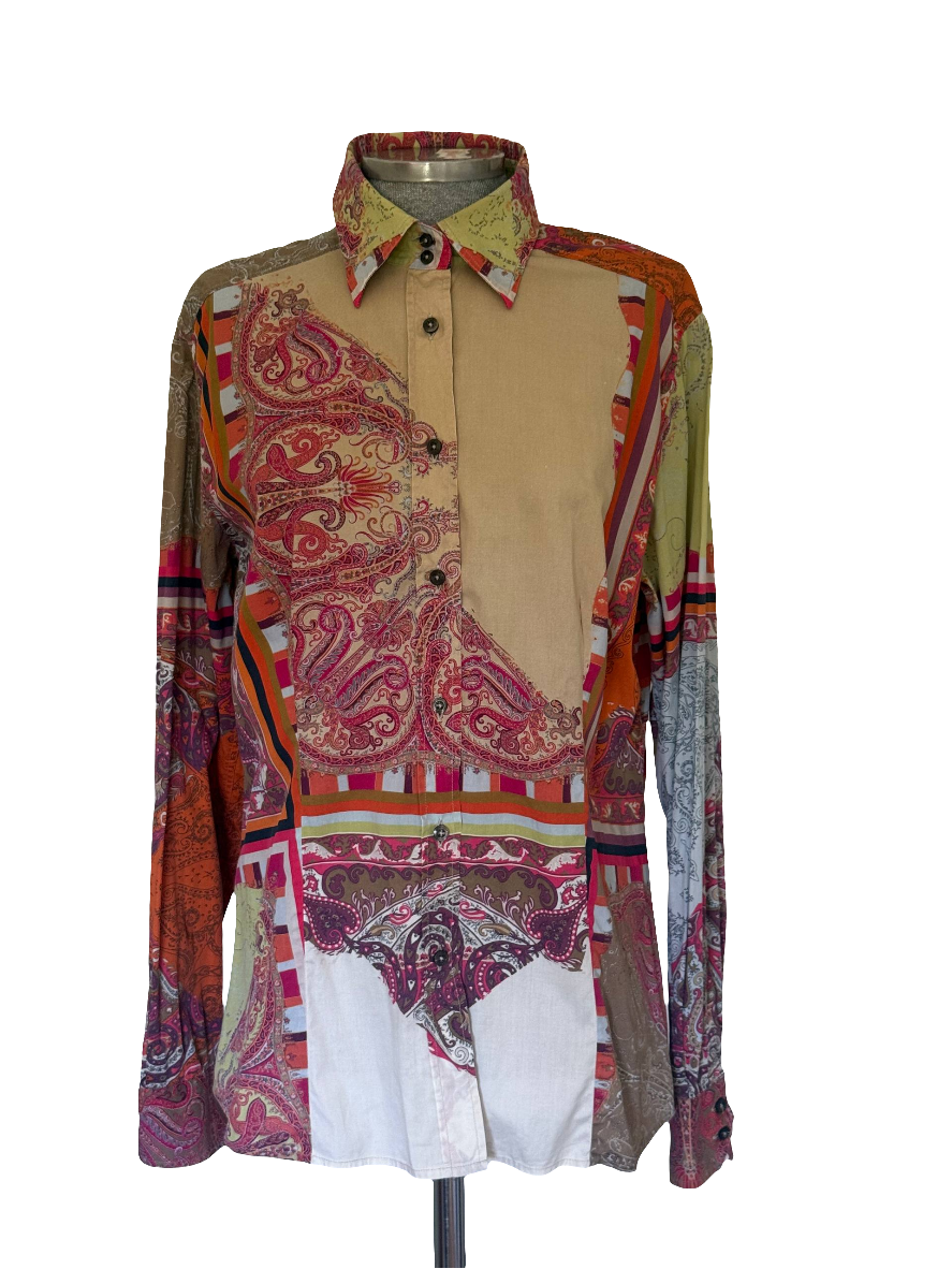 Camisa patchwork Etro • Talla 4XL