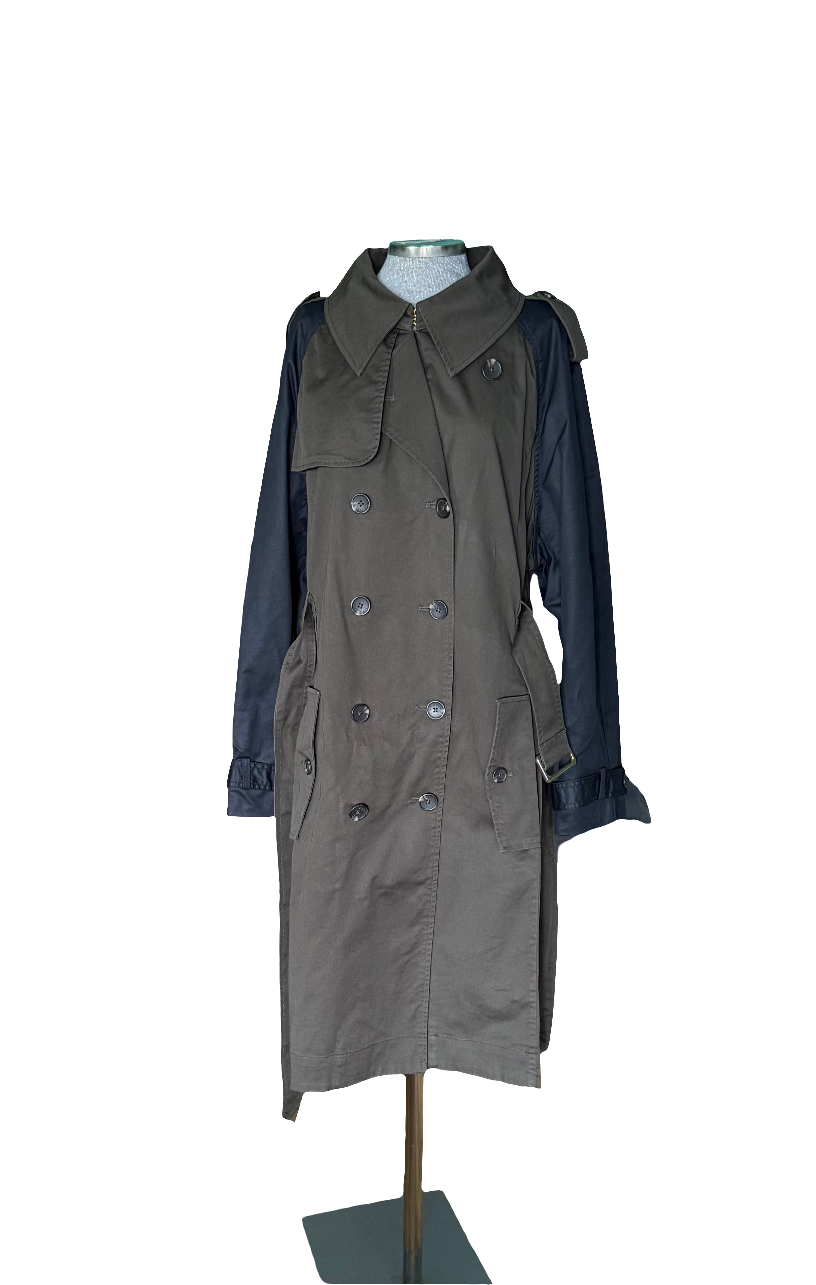 Gabardina caqui bicolor Altuzarra • Talla XL