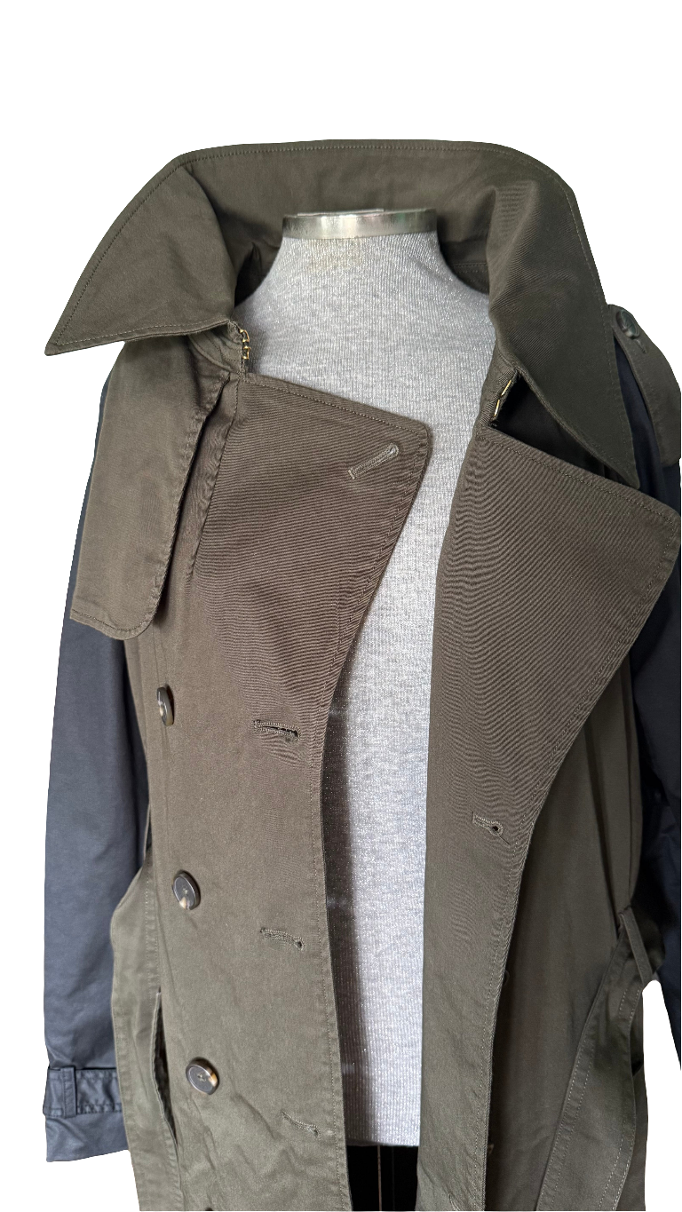 Gabardina caqui bicolor Altuzarra • Talla XL