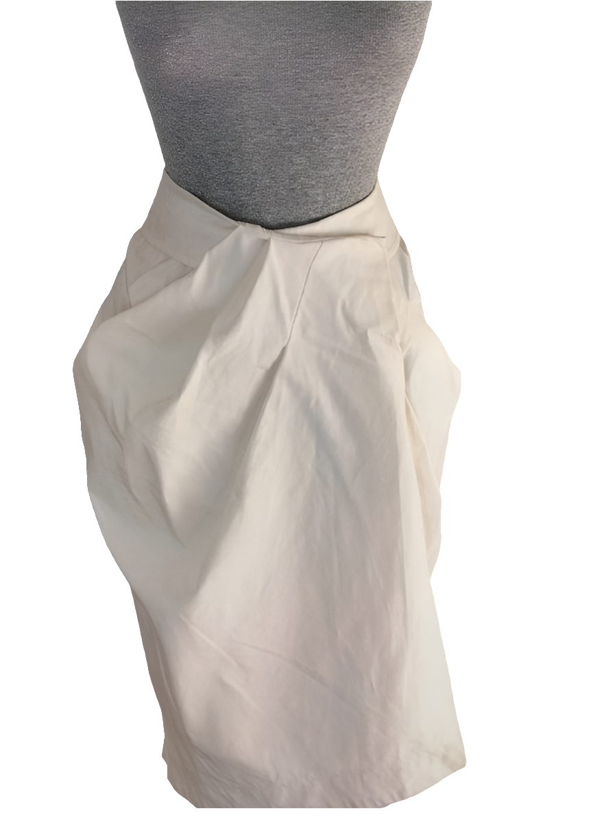 Falda vintage drapeada seda Max Mara • Talla XXL