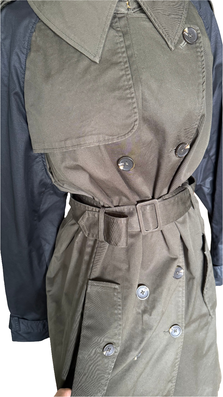 Gabardina caqui bicolor Altuzarra • Talla XL