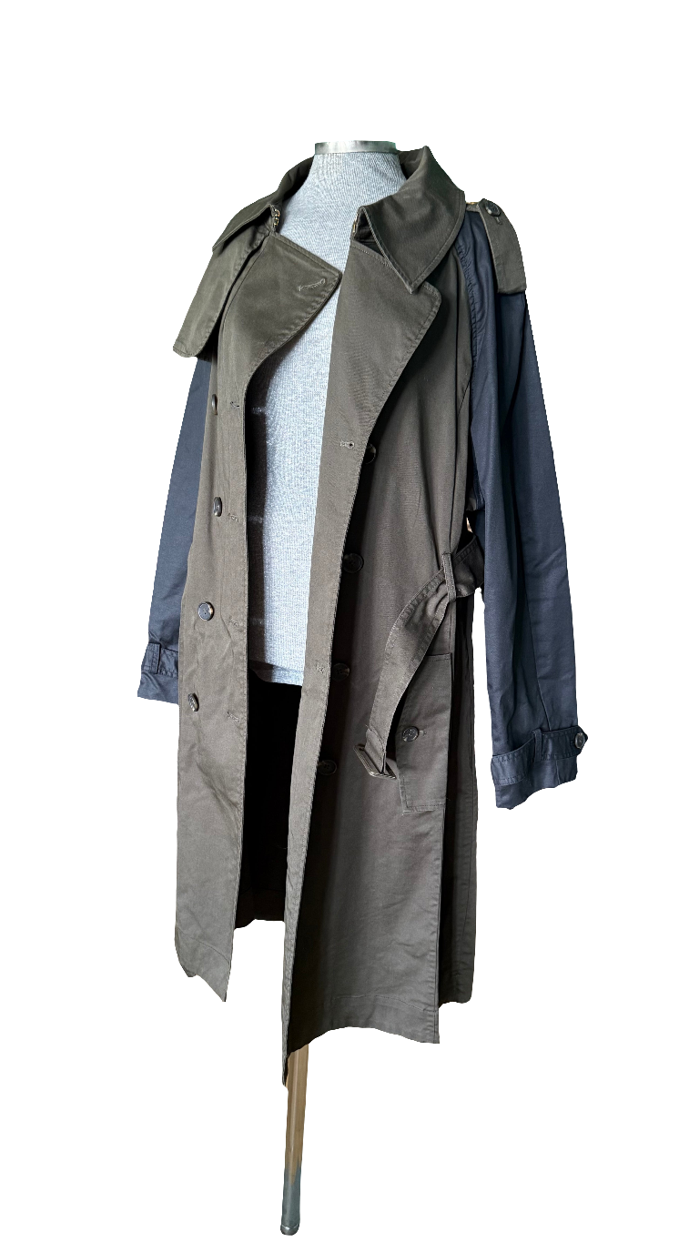 Gabardina caqui bicolor Altuzarra • Talla XL