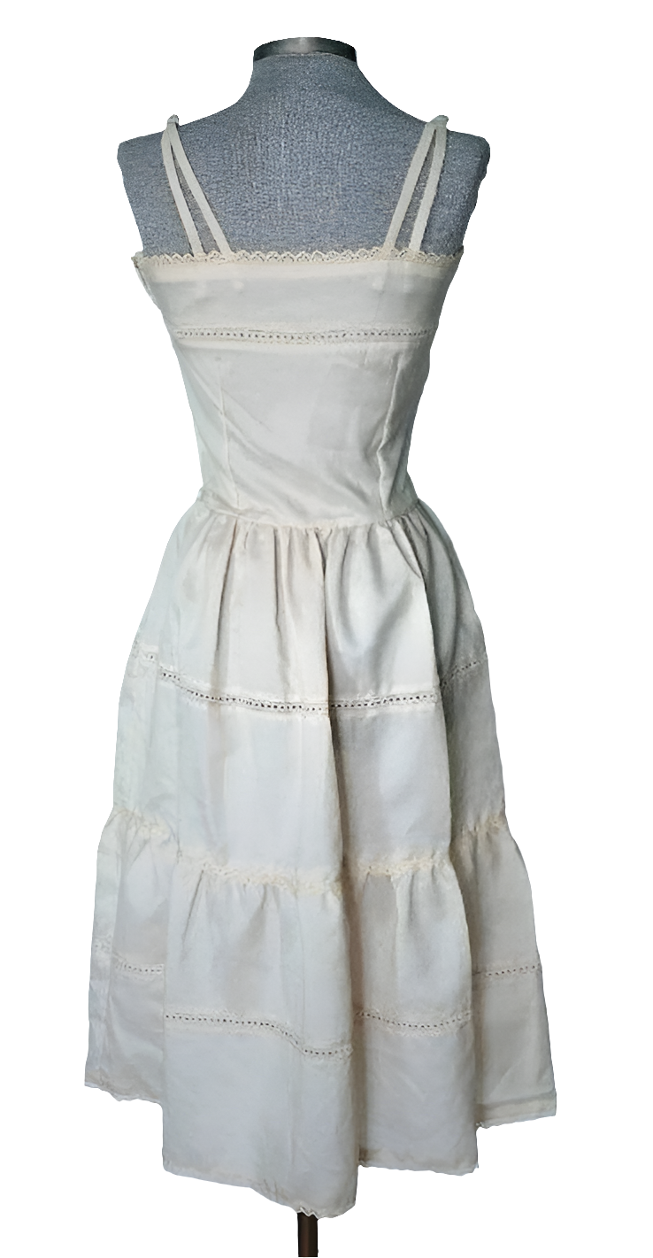 Vestido vintage artesanal • Talla S