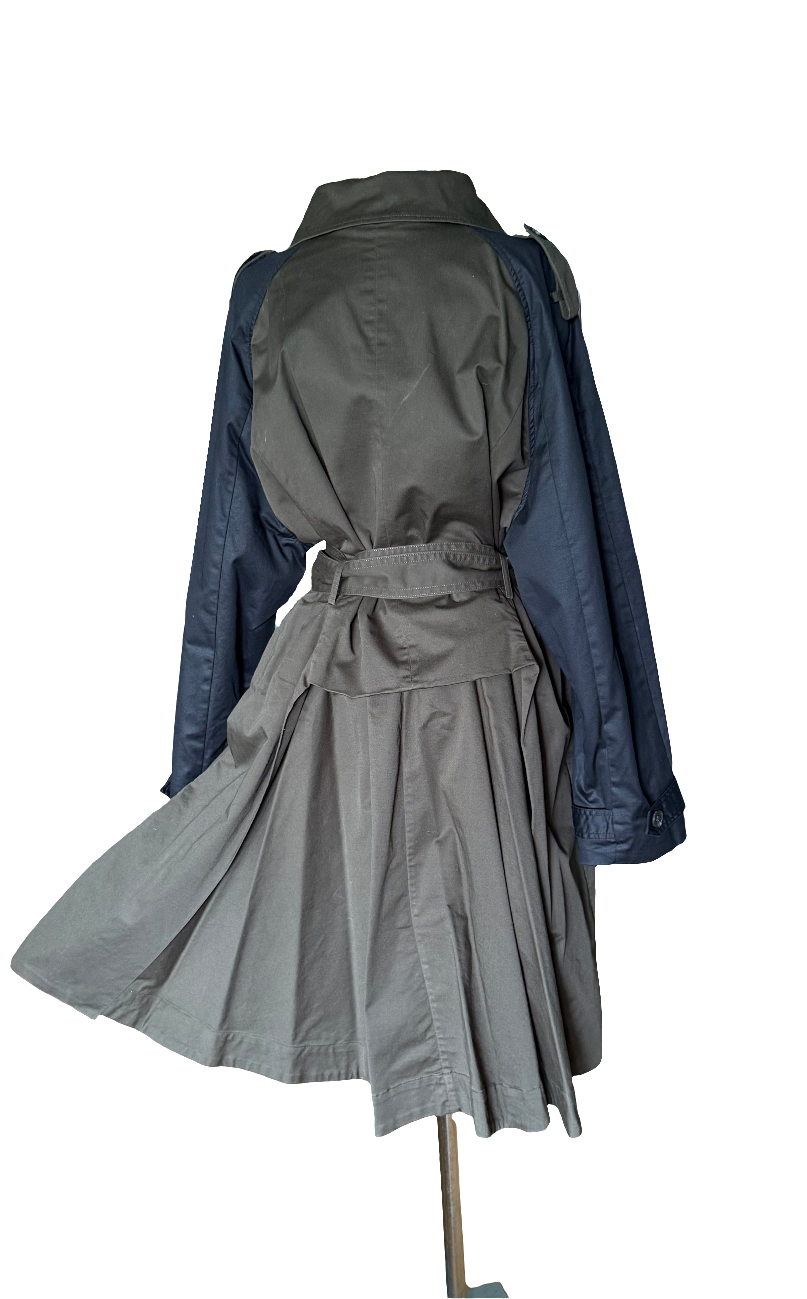 Gabardina caqui bicolor Altuzarra • Talla XL
