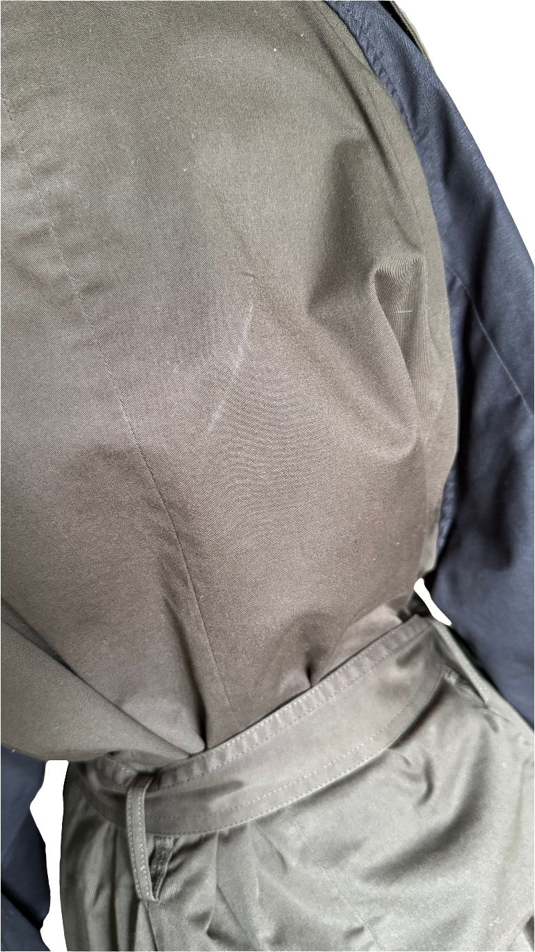 Gabardina caqui bicolor Altuzarra • Talla XL