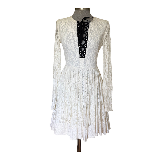 Vestido encaje Robby Ecru Maje • Talla S