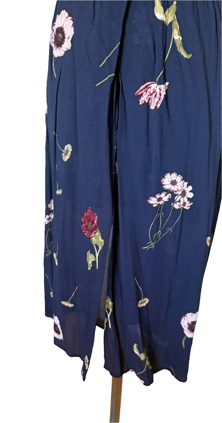 Vestido floral azul marino Reformation • Talla S