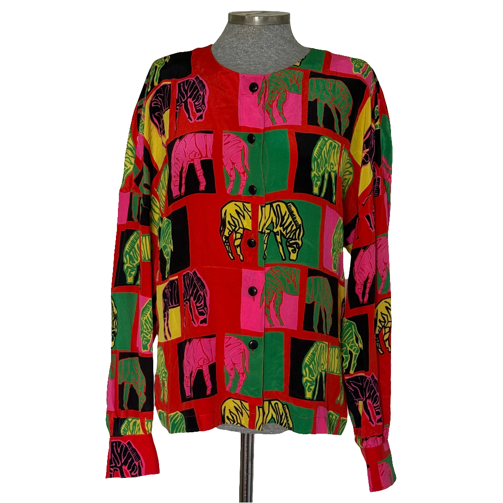 Blusa vintage seda Escada by Margaretha Ley • Talla XL