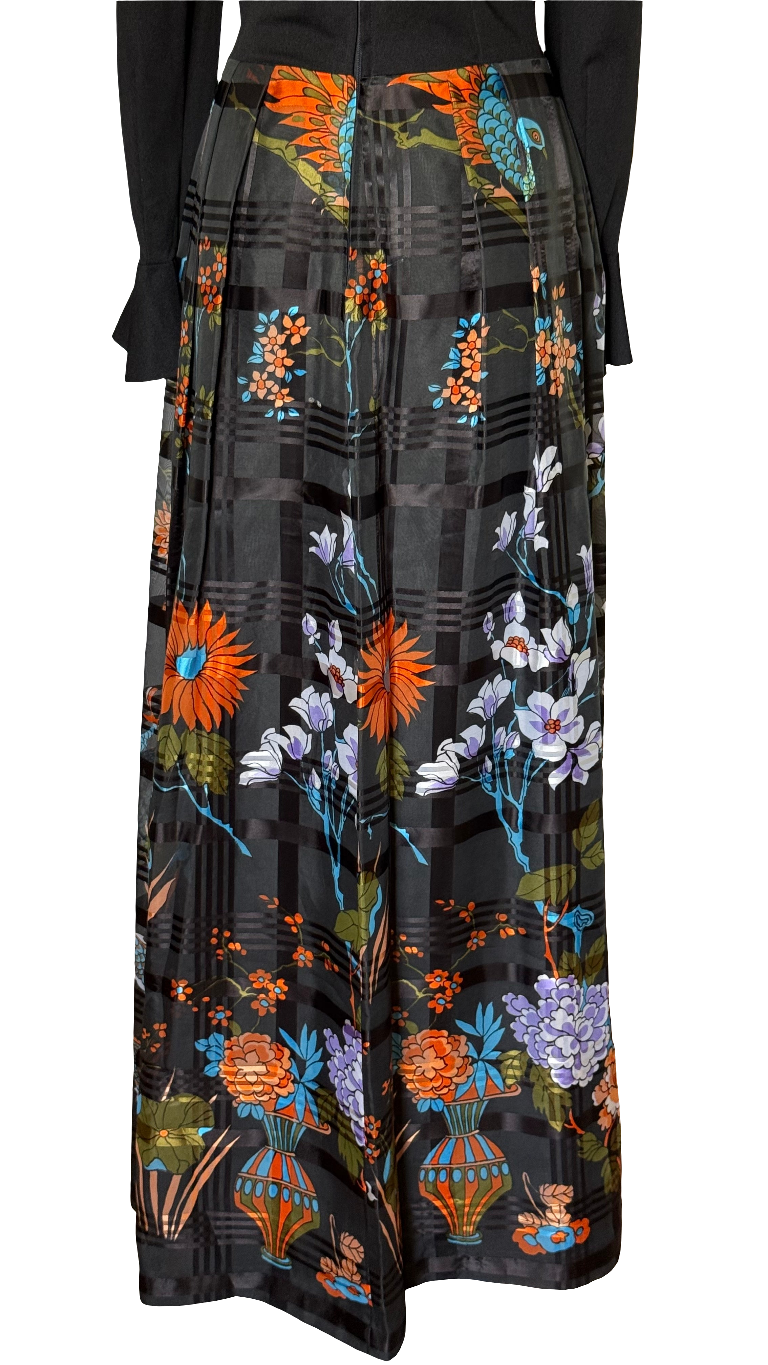 Vestido largo estampado oriental • Talla L