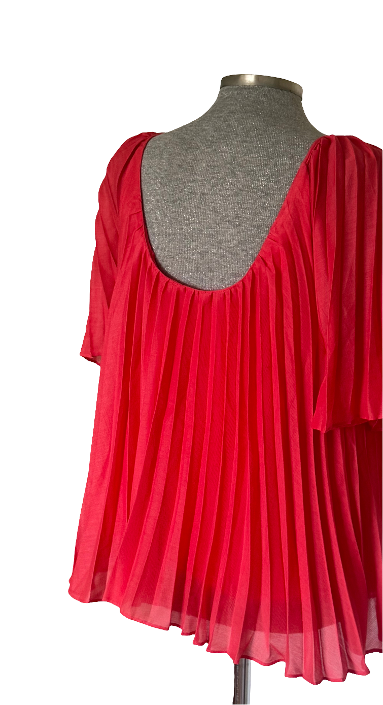 Blusa plisada coral Sézane • Talla XL