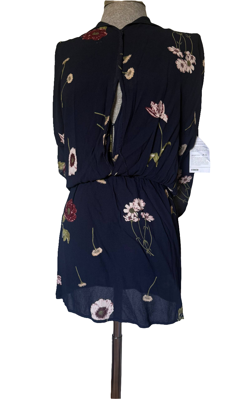 Vestido floral azul marino Reformation • Talla S