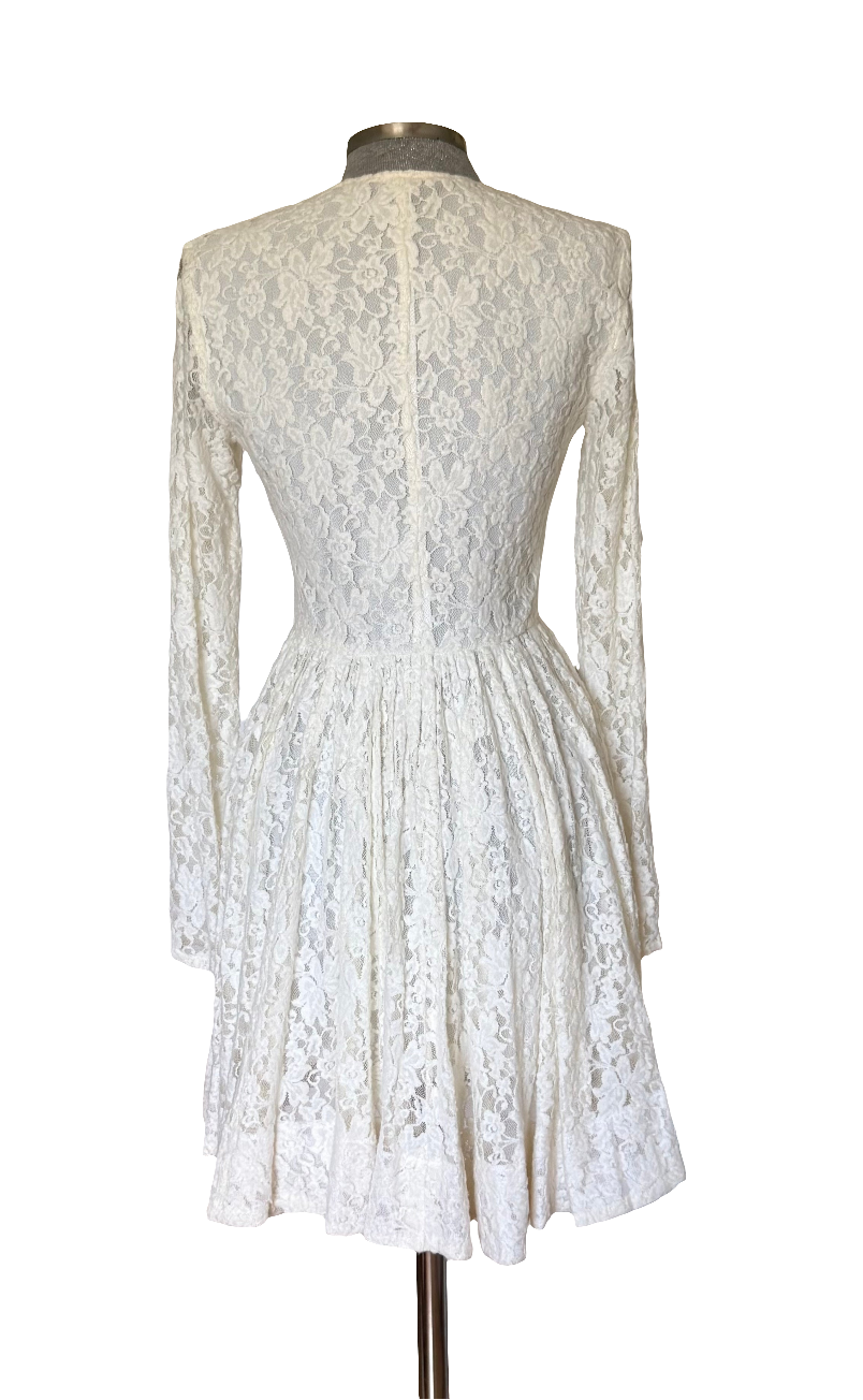 Vestido encaje Robby Ecru Maje • Talla S