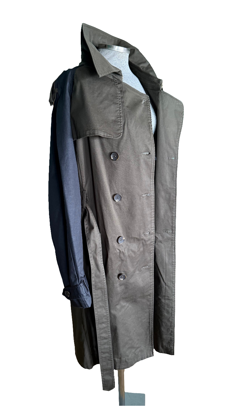 Gabardina caqui bicolor Altuzarra • Talla XL