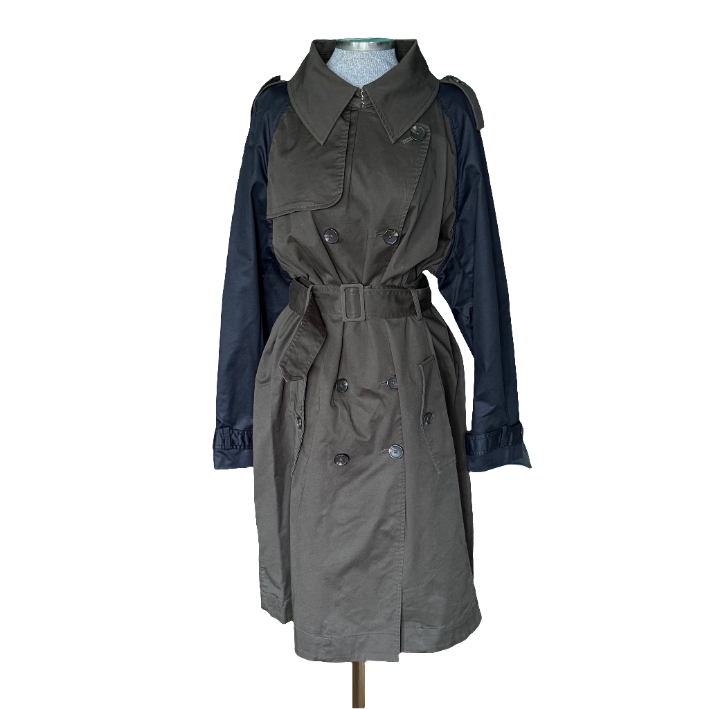 Gabardina caqui bicolor Altuzarra • Talla XL