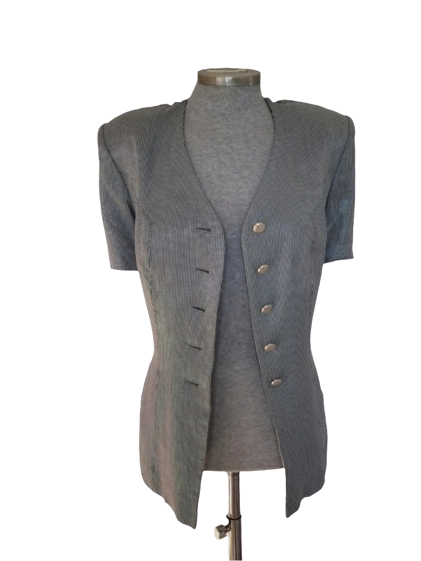 Chaqueta vintage metalizada  Pierre Balmain • Talla XL