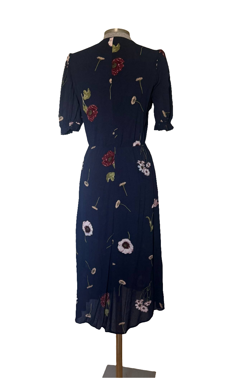 Vestido floral azul marino Reformation • Talla S