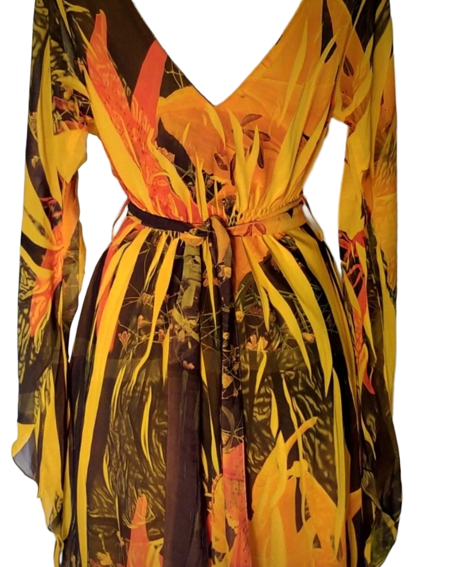 - Vestido estampado botánico • Talla M