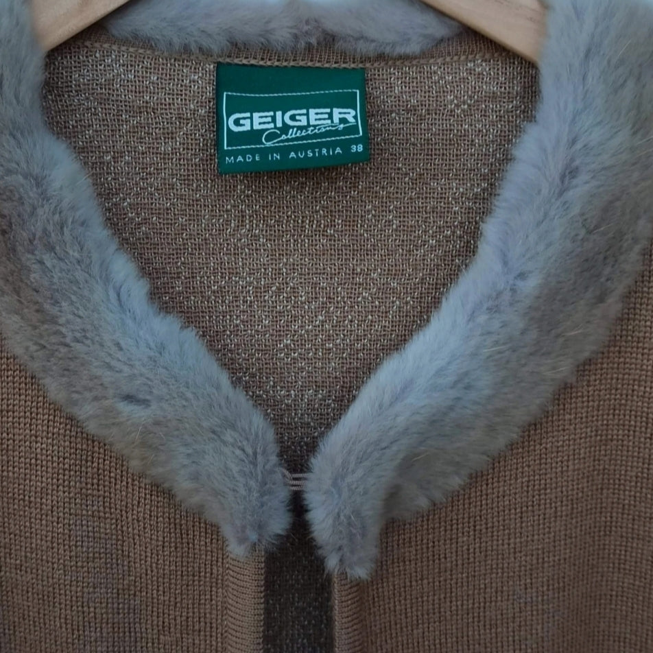 Chaqueta austriaca vintage lana virgen y pelo Geiger • Talla M