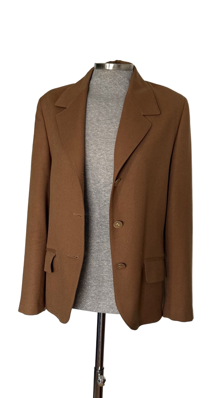 Americana Burberrys lana merino camel • Talla XXL