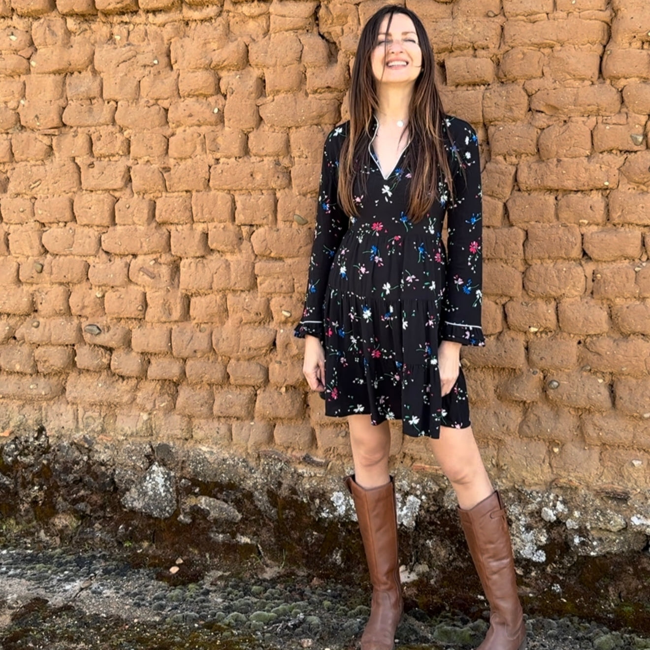 Vestido cuello mao Maje • Talla M
