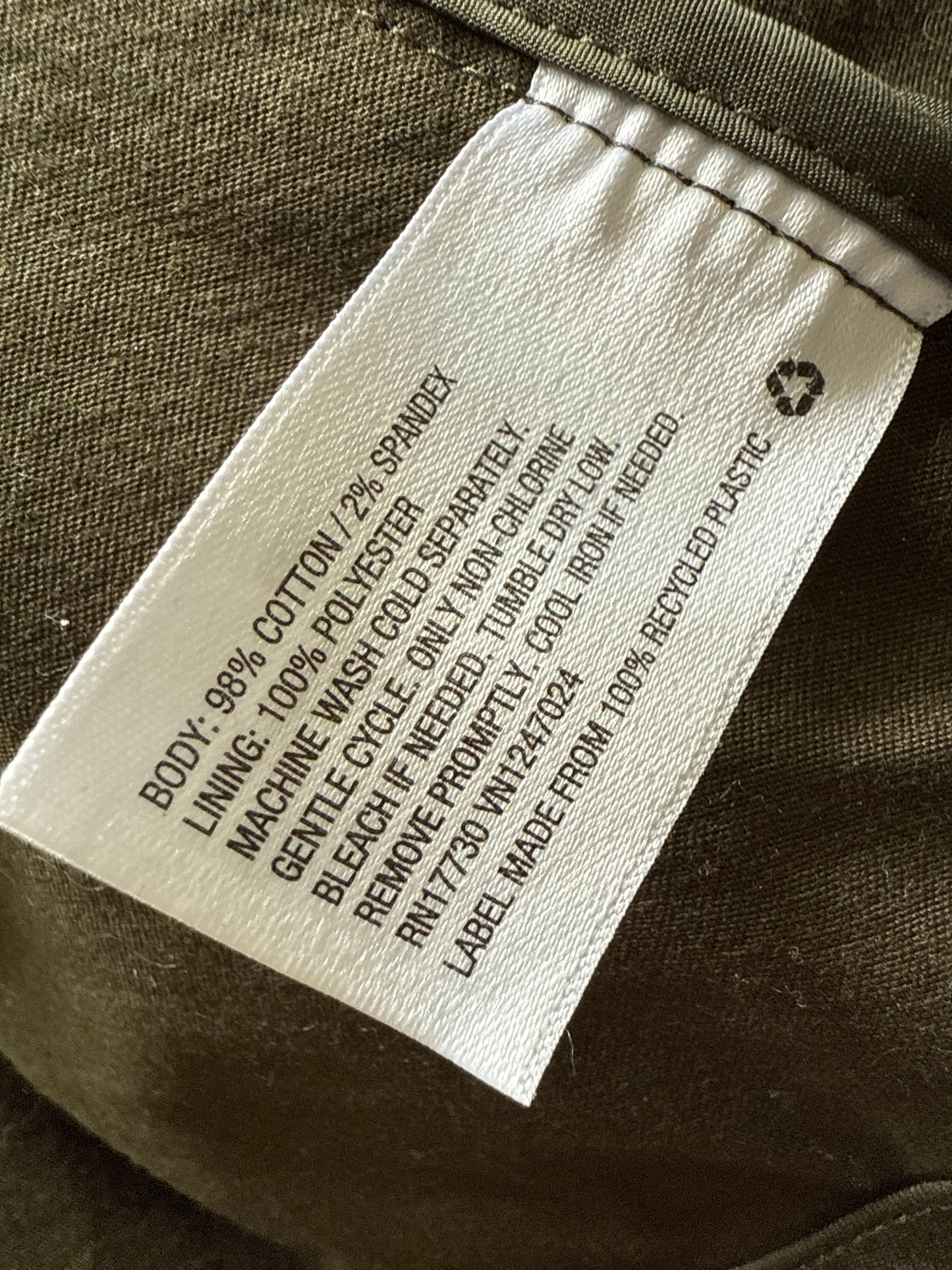 Gabardina caqui bicolor Altuzarra • Talla XL