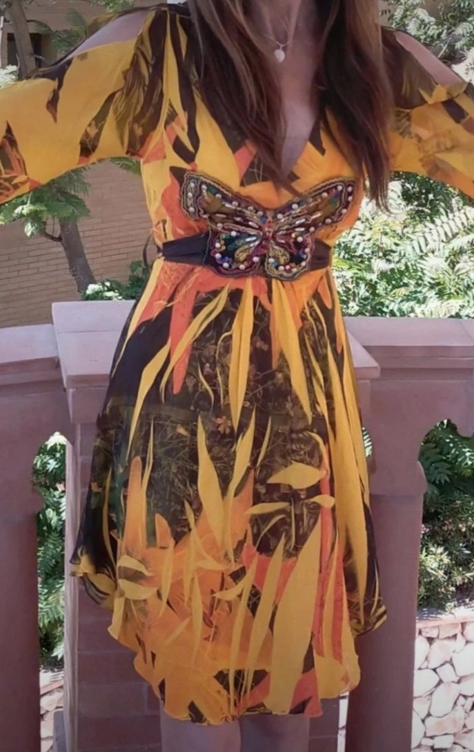 - Vestido estampado botánico • Talla M