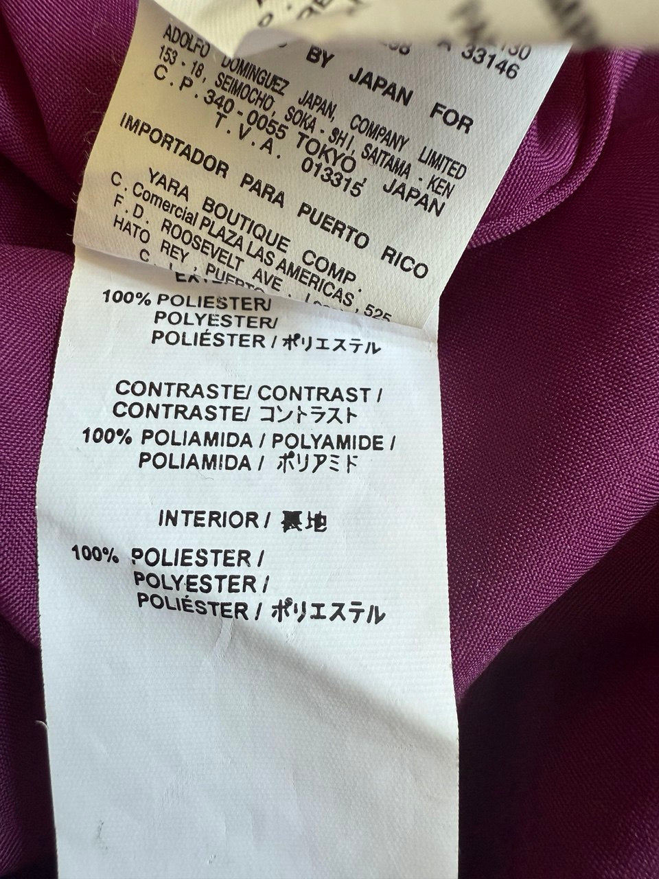 Vestido purpura Adolfo Domínguez • Talla L