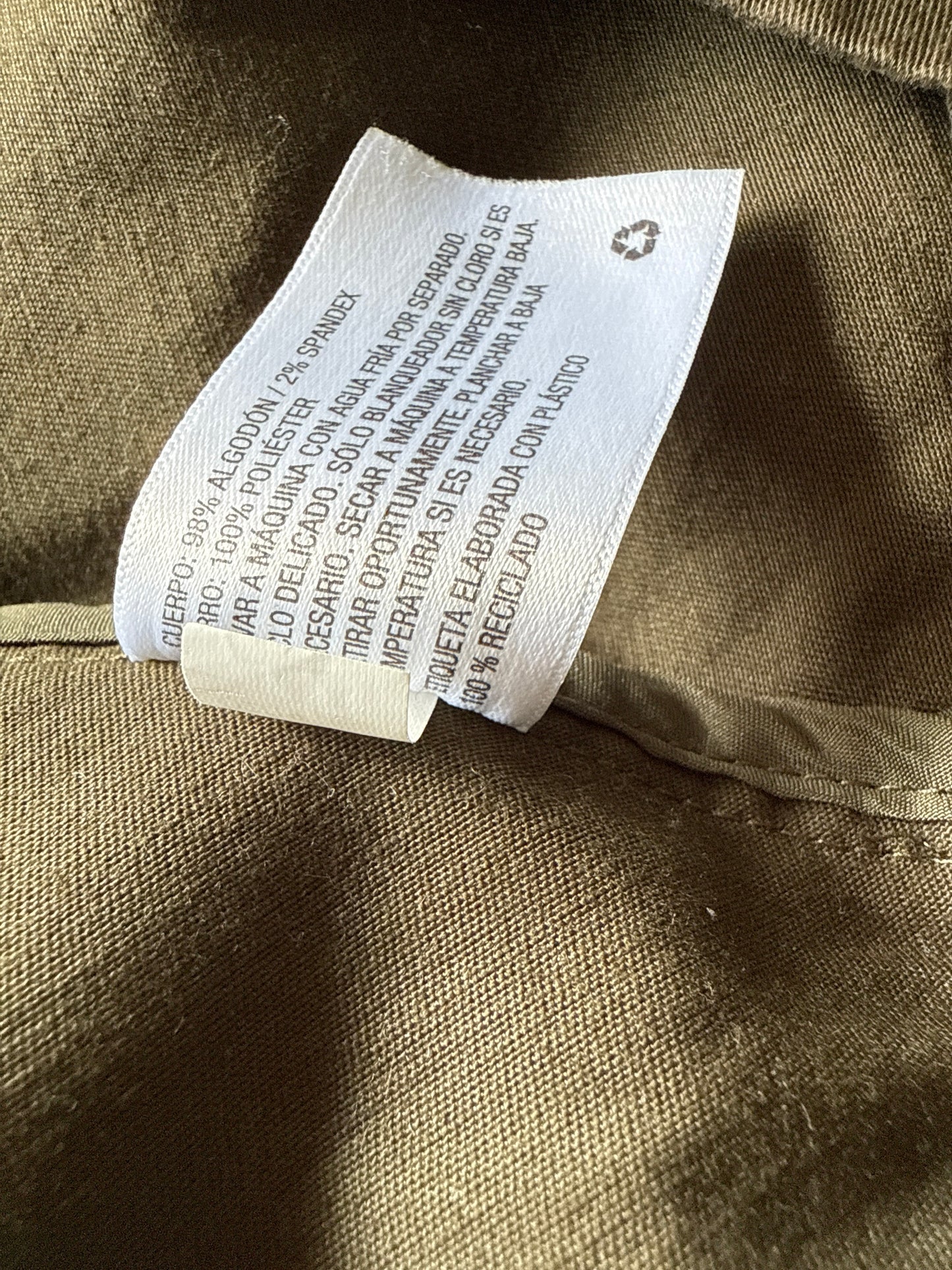 Gabardina caqui bicolor Altuzarra • Talla XL