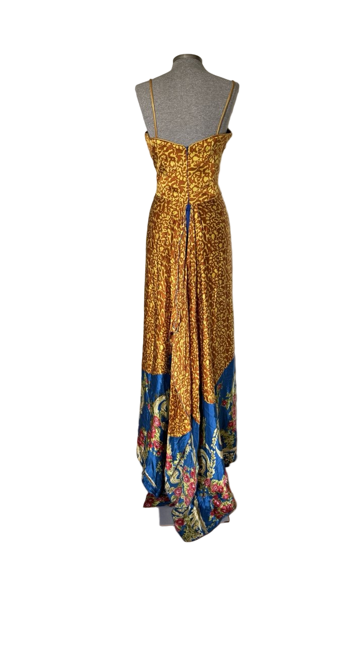 Vestido maxi seda estampada Matilde Cano • Talla XXL