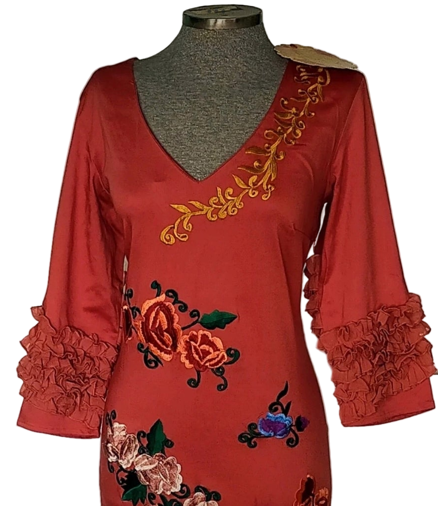 Vestido bordado Kahyra • Talla L
