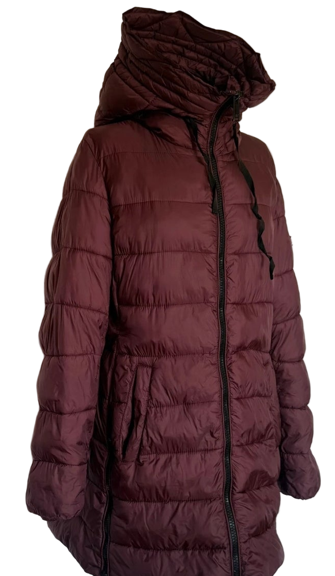 Plumífero largo granate Roberto Torretta • Talla 2XL