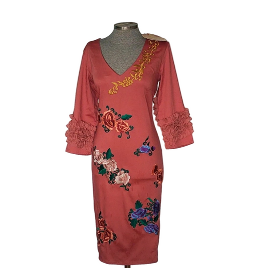 Vestido bordado Kahyra • Talla L