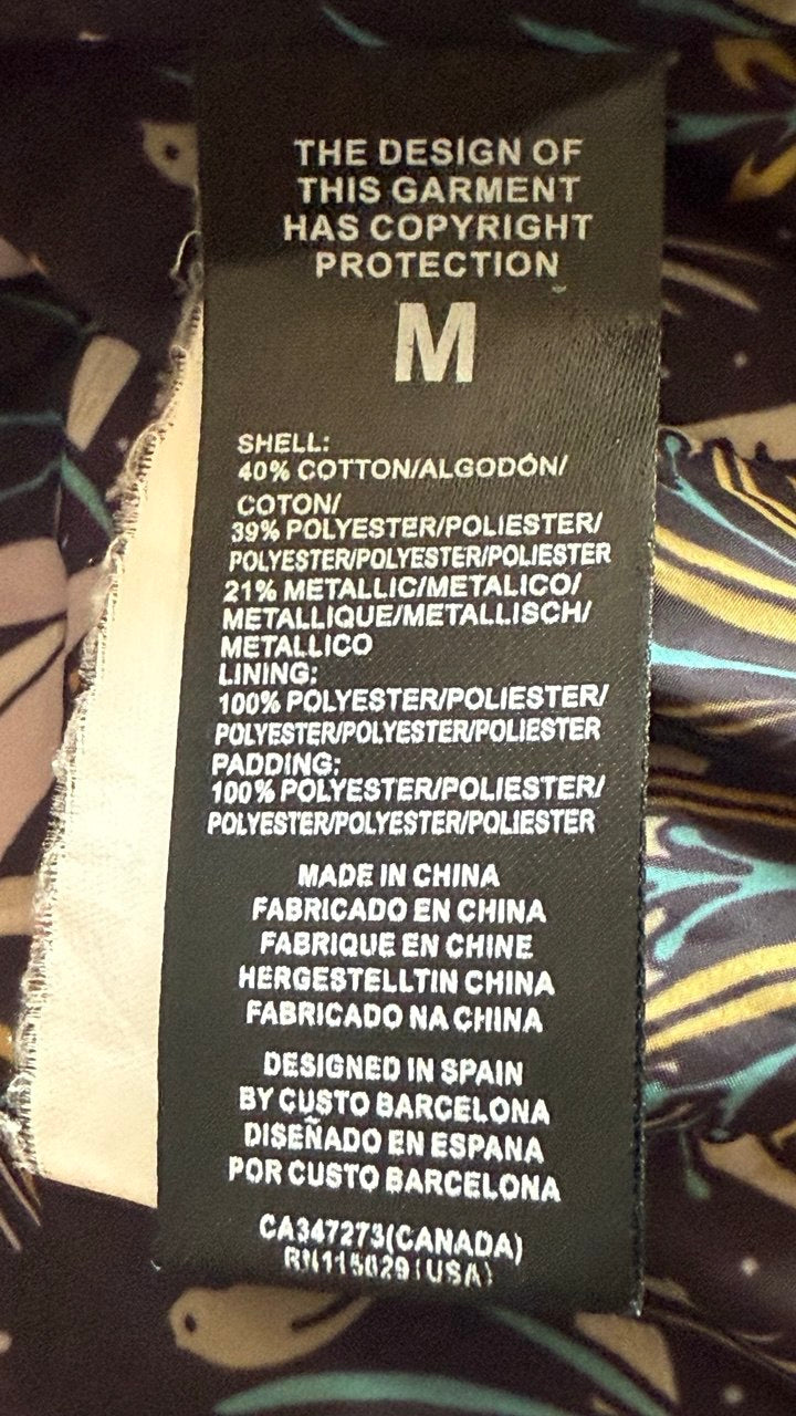 Plumífero metalizado Custo Barcelona vintage • Talla M