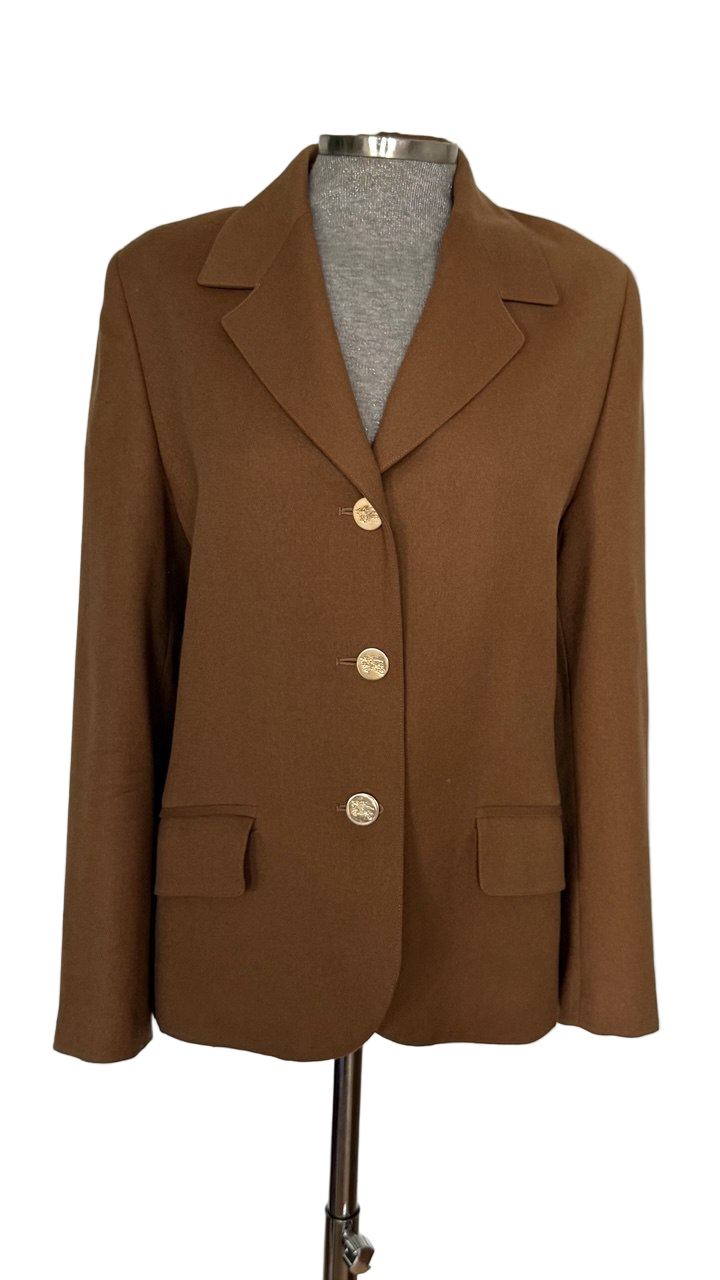 Americana Burberrys lana merino camel • Talla XXL
