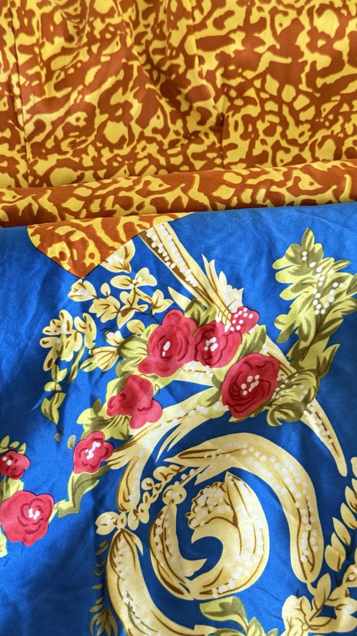 Vestido maxi seda estampada Matilde Cano • Talla XXL