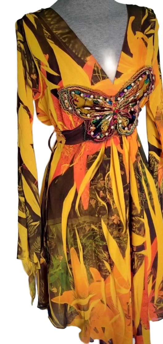 - Vestido estampado botánico • Talla M