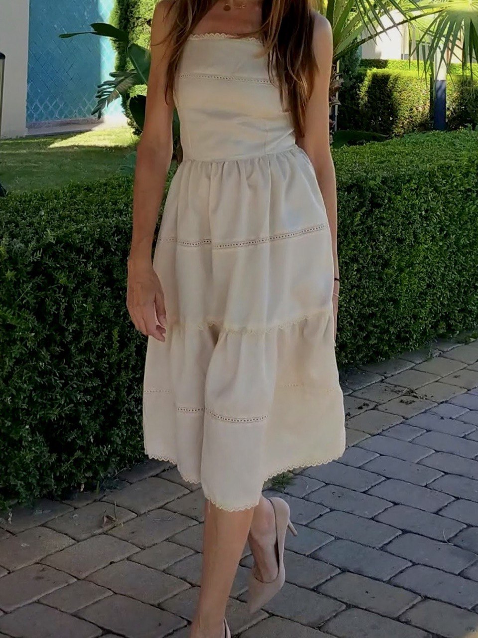 Vestido vintage artesanal • Talla S