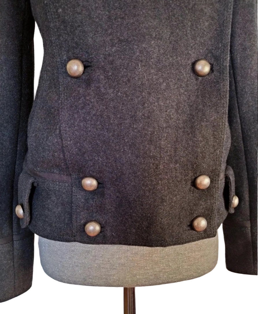 Chaqueta militar lana gris Bimba y Lola • Talla S