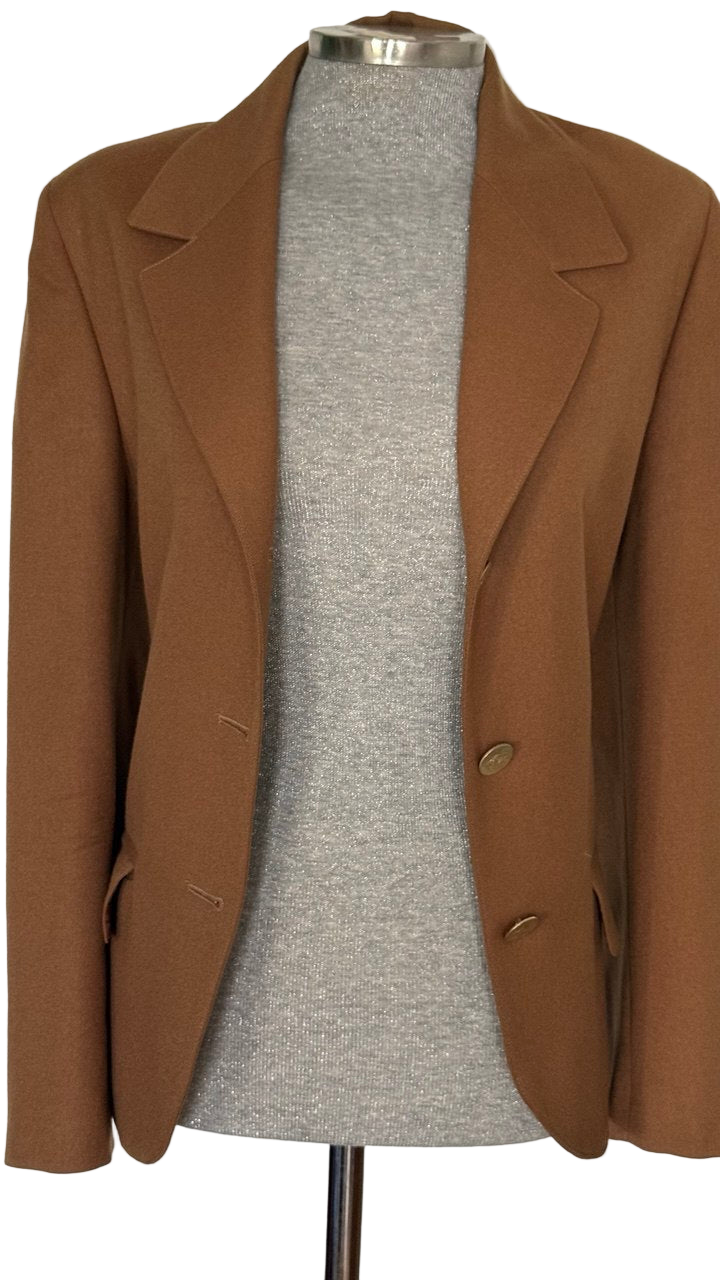 Americana Burberrys lana merino camel • Talla XXL