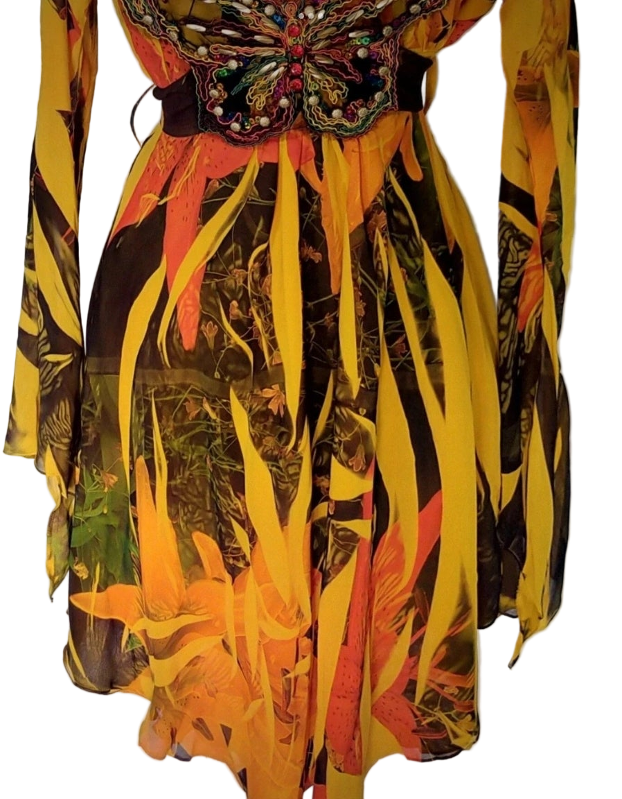 - Vestido estampado botánico • Talla M