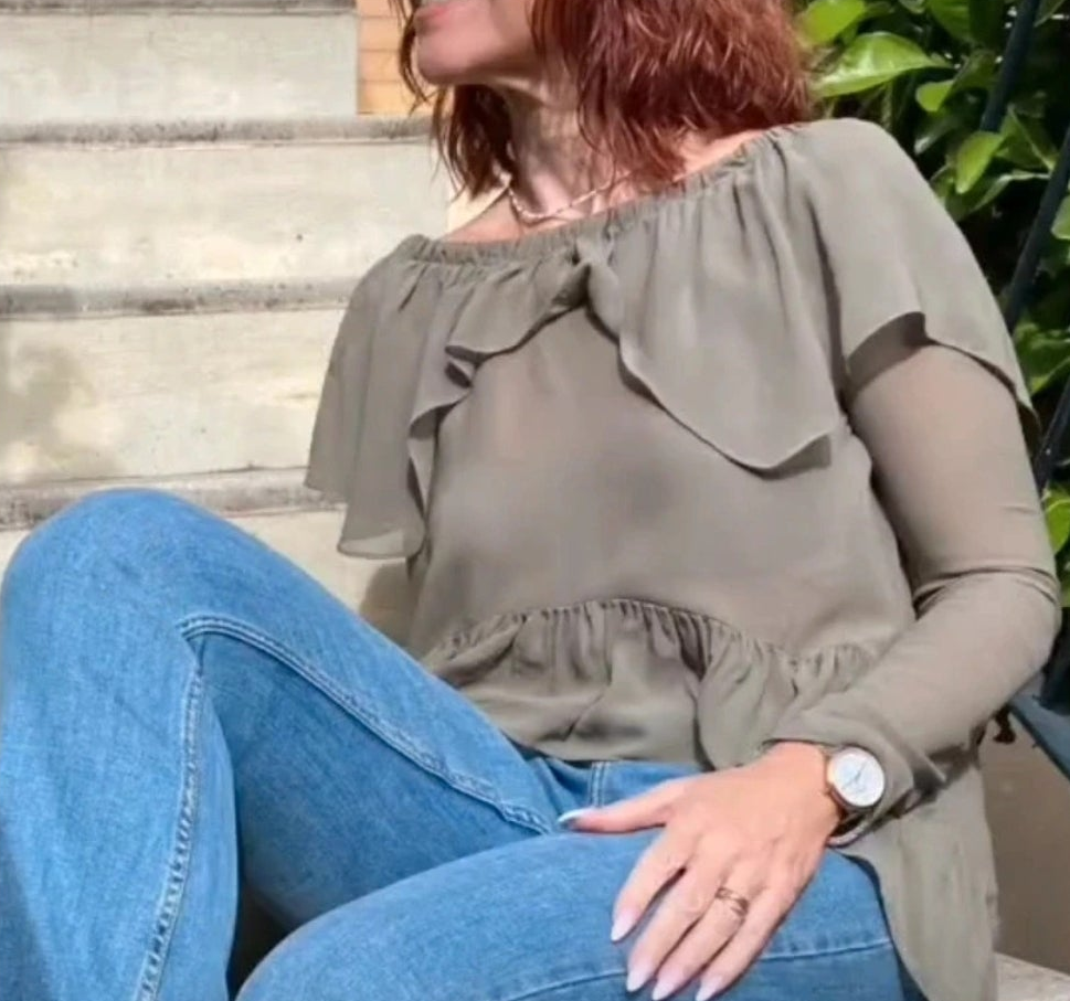 Blusa volantes Intropia • Talla M