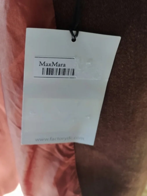 Abrigo largo marrón lana virgen Max Mara • Talla L