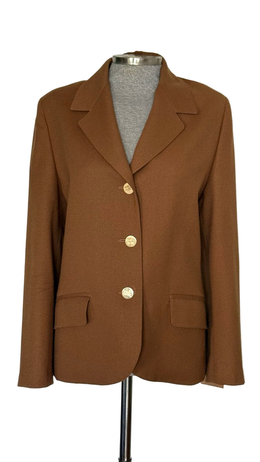 Americana Burberrys lana merino camel • Talla XXL