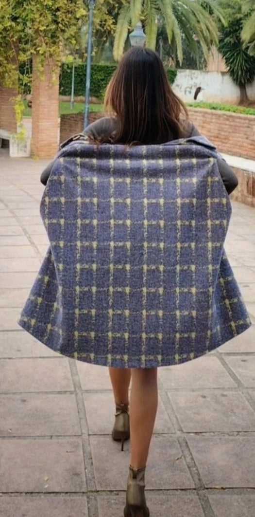 Capa vintage lana gris Lesya Collection ( firma ucraniana) • Talla M/L/XL