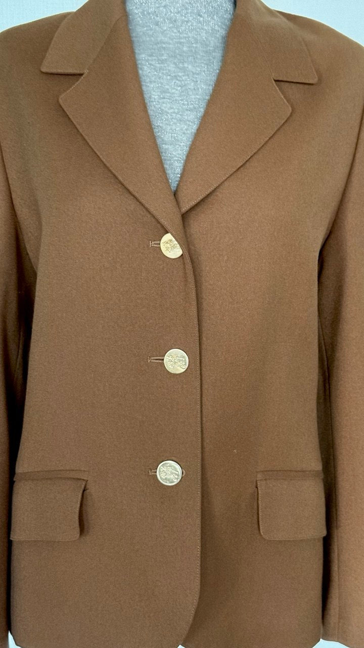 Americana Burberrys lana merino camel • Talla XXL