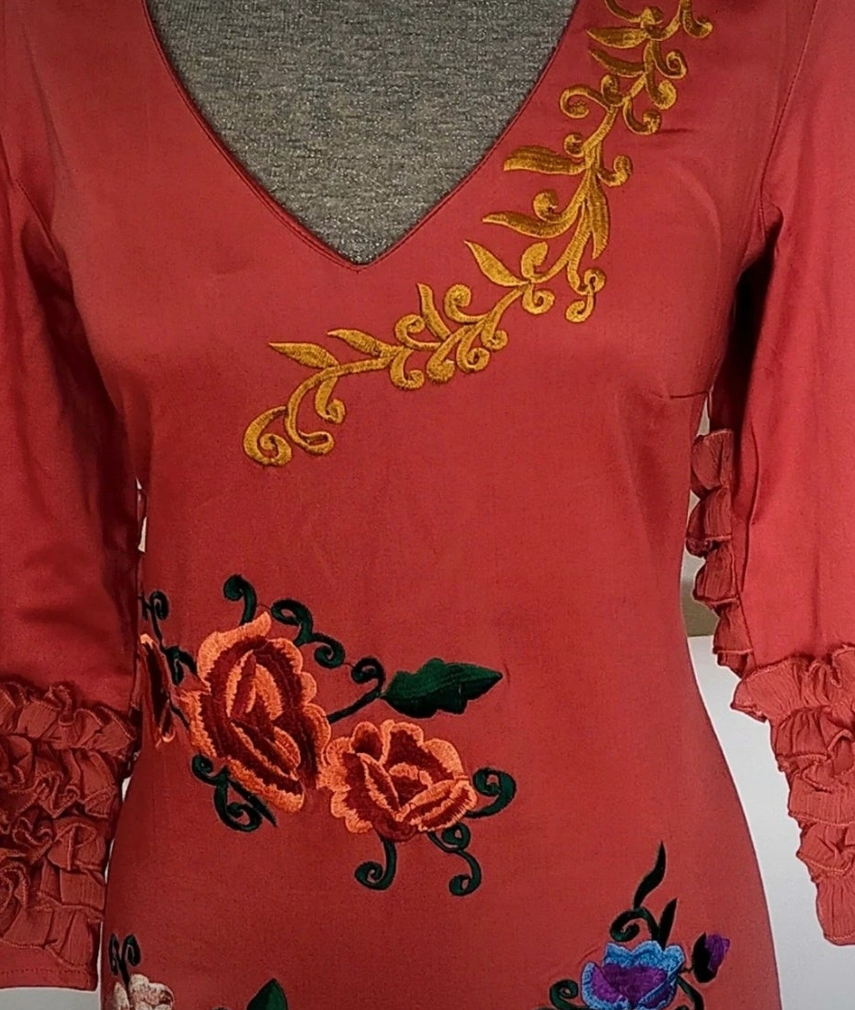 Vestido bordado Kahyra • Talla L
