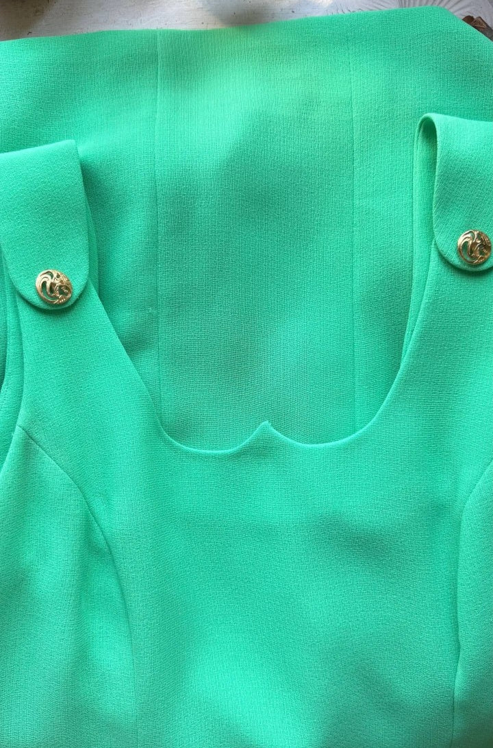 Vestido vintage menta • Talla L