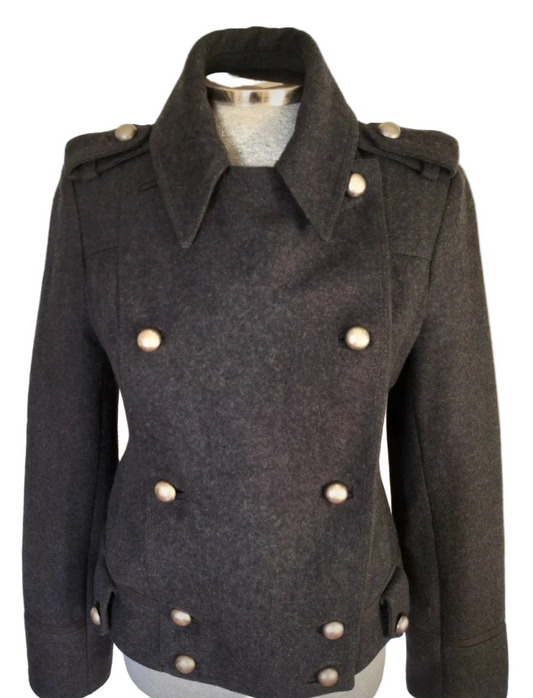 Chaqueta militar lana gris Bimba y Lola • Talla S