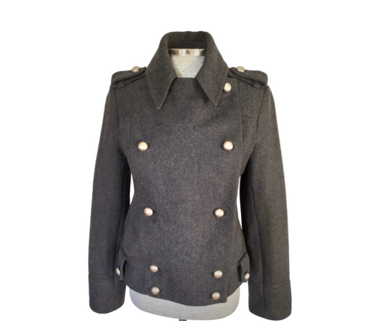 Chaqueta militar lana gris Bimba y Lola • Talla S